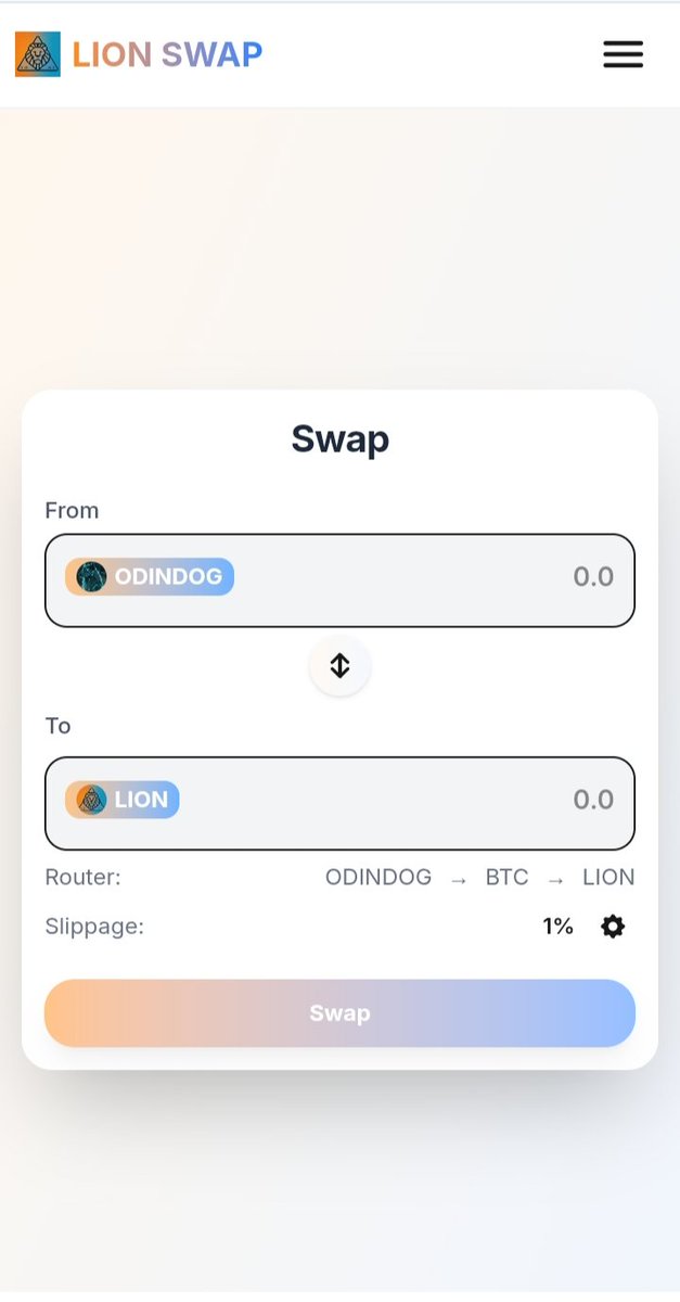 Have you tried swapping token?

Swap any token at lionswap.xyz/swap