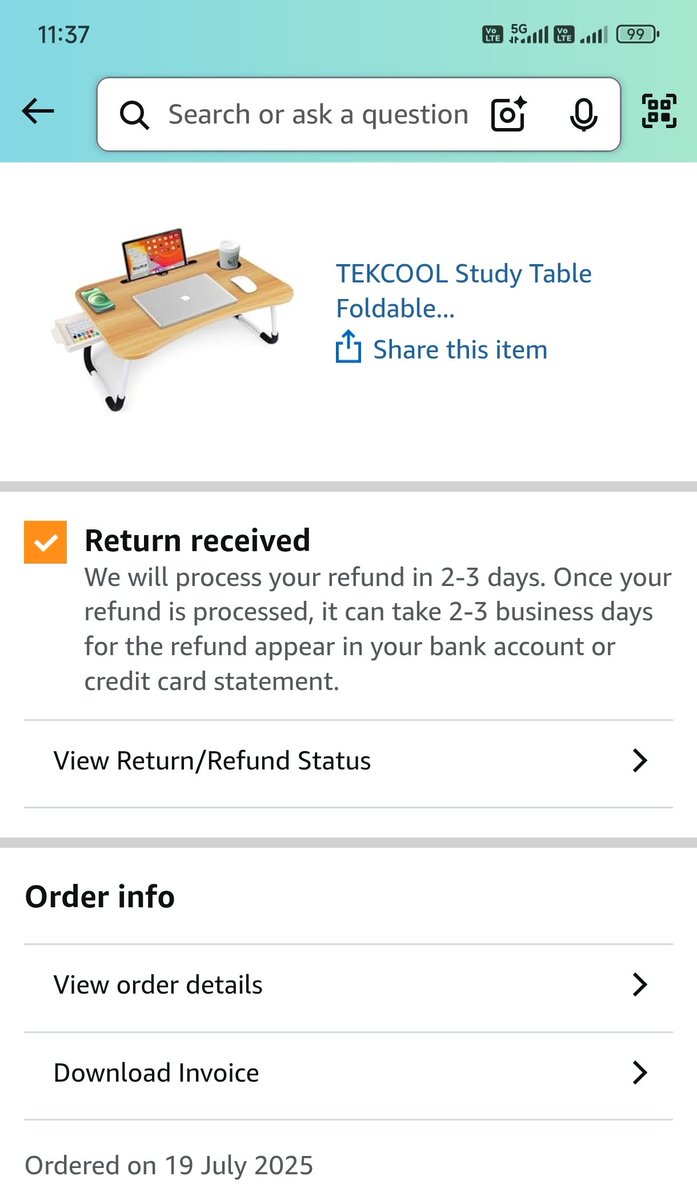 BiswajitSocial's tweet photo. @amazonIN @AmazonHelp @amazon Your customer service sucks. For the last 15 days it's been showing 2-3 days to refund. Also no way to get resolution from chat or call..see ur app status and still no refund yet https://t.co/NMDrKgdTaI