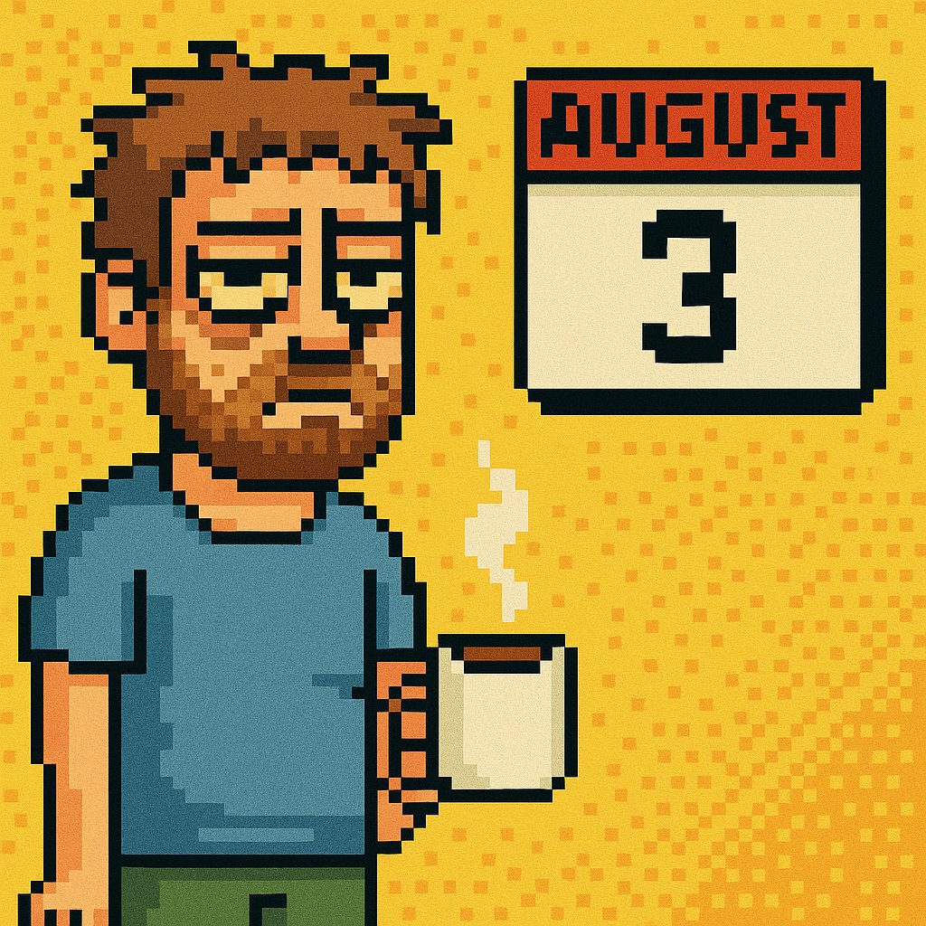 AugustFlop100x's tweet photo. ☕️ Day 3 of August.
Already flopped twice and ghosted three tasks.
Peak performance.
What's YOUR flop forecast for the week?
Drop it below. No shame.
We’re all flopping together.
#AugustFlop #WAGMIbutNotToday #FlopGang #ToTheMoon #procrastination https://t.co/apLsPoleEC