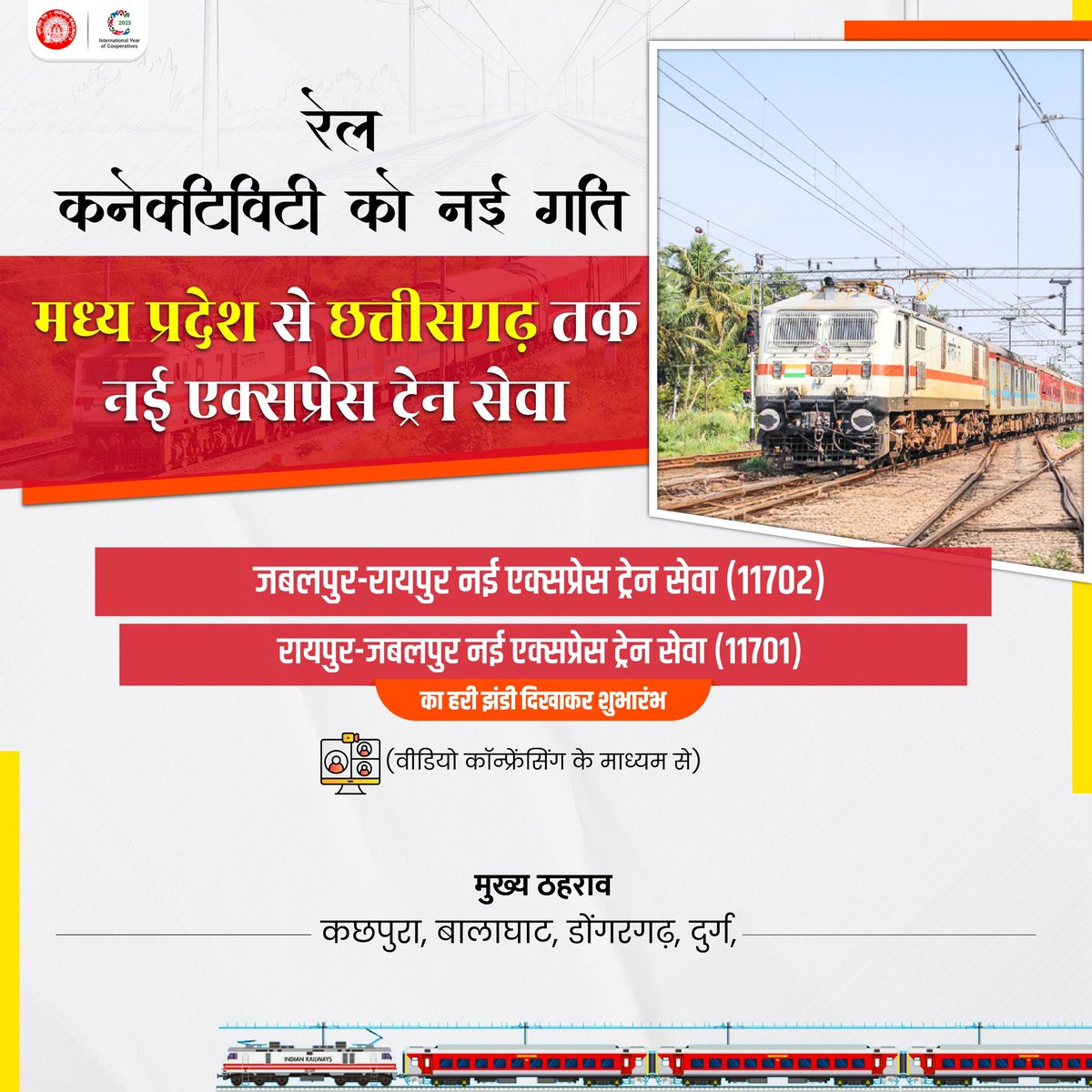 रेल कनेक्टिविटी को नई गति!
#RailInfra4MadhyaPradesh
#RailInfra4Chhattisgarh