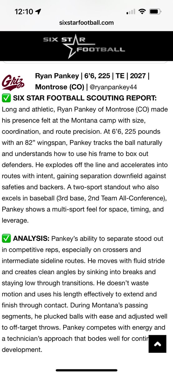 Ryan Pankey (@ryanpankey44) on Twitter photo Thank you <a href="/sixstarfootball/">Six Star Football | PLUS+</a> Thank you <a href="/sixstarfootball/">Six Star Football | PLUS+</a>