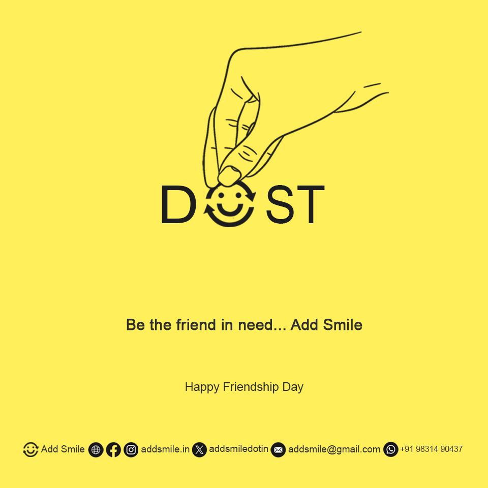 addsmiledotin's tweet photo. Be the friend in need... Add Smile

#friendship #FriendshipDay #FriendshipDay2025 #friends #dosti #dost #feed #donate #help #cause #causes #charity #addsmile https://t.co/hfpgnSPZyE