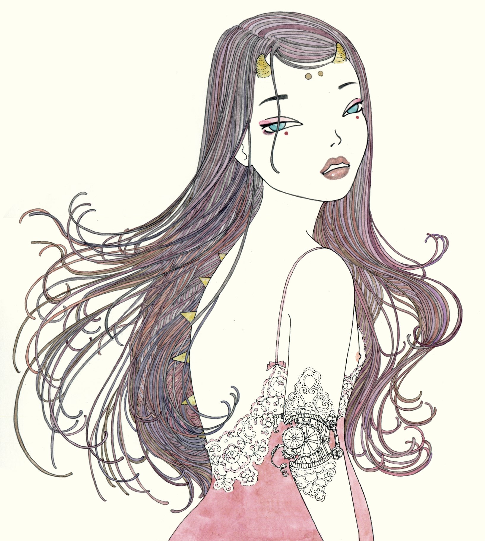 館川まこ　キャンバスアート MO-MO」 油絵・キャンバス｜W4号（666×242mm） 