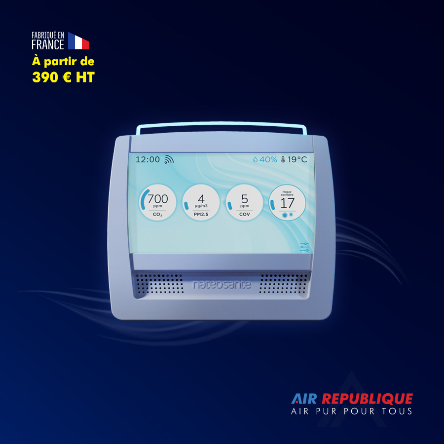 Dans une école de 300 élèves AIR COACH a permis de réduire le CO2 de 30% en optimisant l'aération. 
Respectez le décret 2022-1689
air-republique.fr