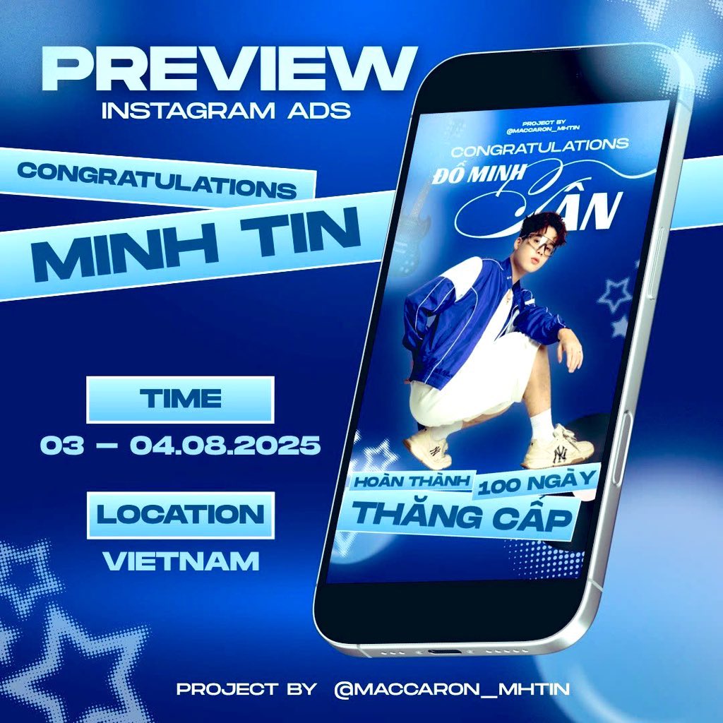 maccaron_mhtin's tweet photo. [ 𝐏𝐉 𝐒𝐔𝐏𝐏𝐎𝐑𝐓 - 𝐈𝐆 𝐒𝐓𝐎𝐑𝐘 𝐀𝐃𝐒]
𝐂𝐎𝐍𝐆𝐑𝐀𝐓𝐔𝐋𝐀𝐓𝐈𝐎𝐍𝐒 𝐎𝐍 𝐂𝐎𝐌𝐏𝐋𝐄𝐓𝐈𝐍𝐆 𝐓𝐇𝐄 𝐏𝐑𝐎𝐉𝐄𝐂𝐓 𝟏𝟎𝟎% 𝐅𝐎𝐑 𝐌𝐈𝐍𝐇 𝐓𝐈𝐍

A small gift to congratulate Do Minh Tan at the TBTN 2025…
🙊——————🙊
#DoMinhTan 
#ShowItAllVietnam
#TanBinhToanNang https://t.co/Pu86W14Jez