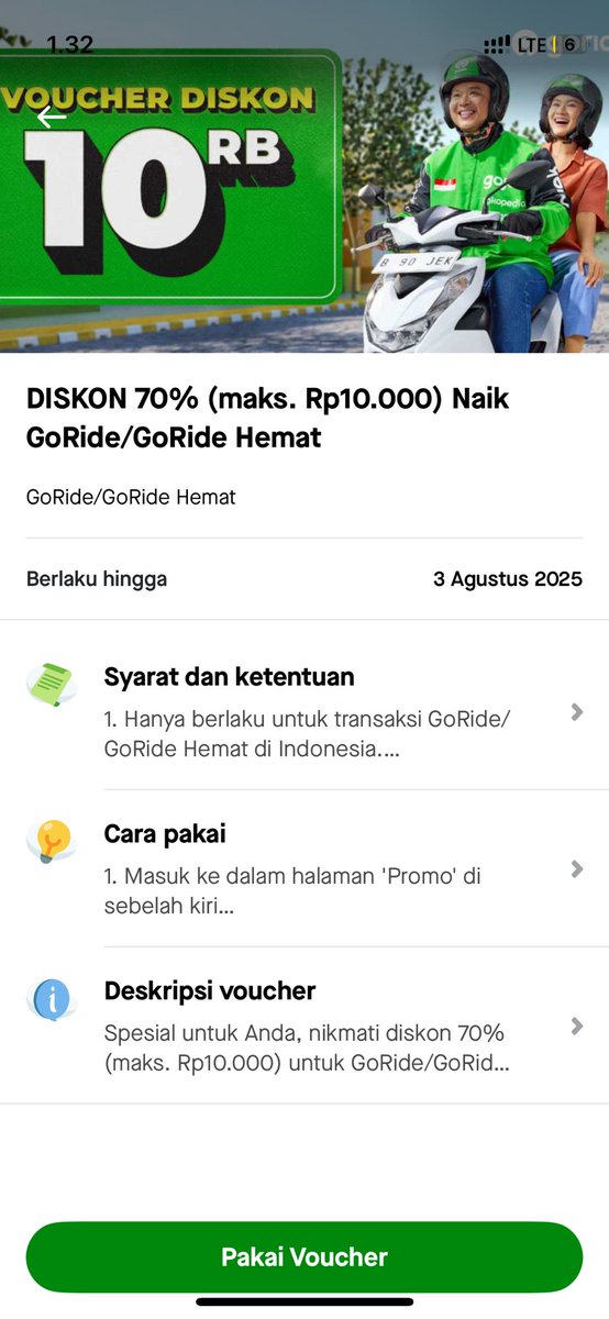 Wts voc gojek gorideaja potongan 10k