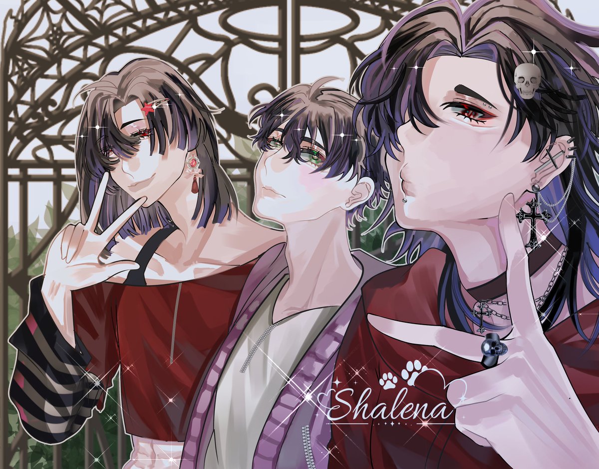 nyansha_'s tweet photo. Siblings ☆ OC
1st child, 3st child & 4st child !! Trying new style!
#shaOC #originalcharacter #artwork https://t.co/WJZCke8eGr