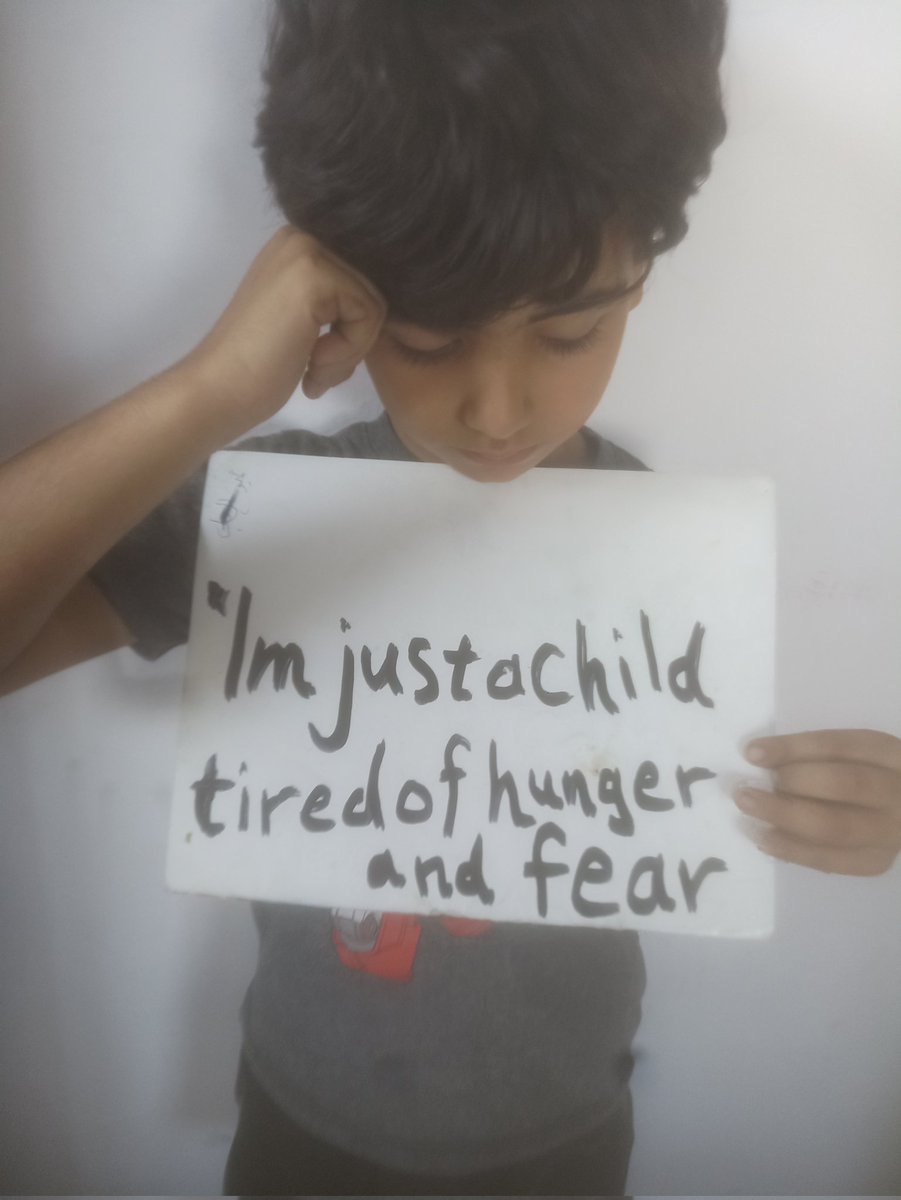 namer6549's tweet photo. 📍 Gaza | A child's silent scream
"I'm just a child, tired of hunger and fear."
He shouldn't have to carry this pain.
He shouldn't have to write these words.
But this is his daily reality.
Don’t scroll. Share his voice. Be his echo.

https://t.co/36Zi92U1i2 https://t.co/w0jUX8TsC1