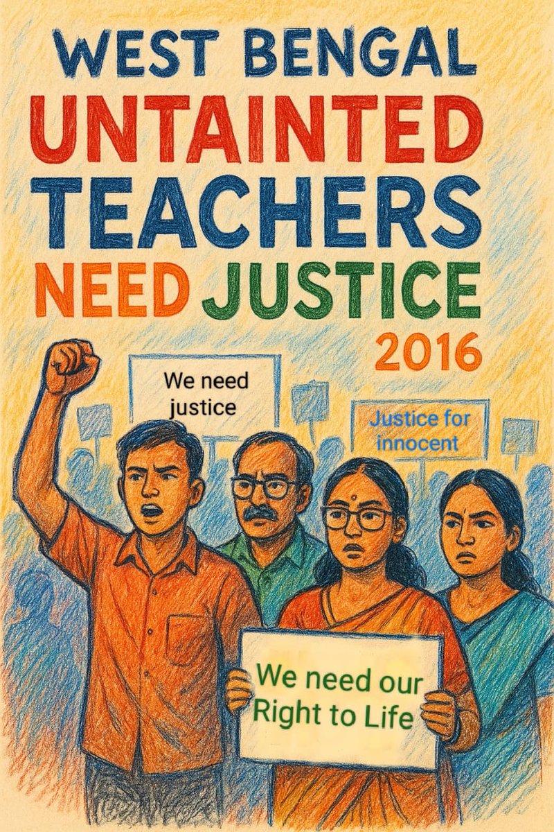 IslamSakhi78095's tweet photo. #SaveUntaintedTeachersWbssc2016 @PMOIndia @rashtrapatibhvn @EduMinOfIndia @indSupremeCourt @the_hindu @IndianExpress @timesofindia @raghav_chadha @LiveLawIndia @ABPNews @ZeeNews @Republic_Bharat @MamataOfficial @ANI https://t.co/knrVacdElY