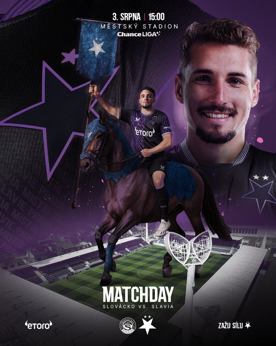 DNES HRAJE SLAVIE, JAK TO KRÁSNĚ ZNÍ 🌟 #fcssks

🏆 3. kolo Chance Ligy
🆚 1.FC Slovácko
🏟️ Městský fotbalový stadion
🕒 15:00
📺 Oneplay Sport
ℹ️ slavia.cz/article/23205