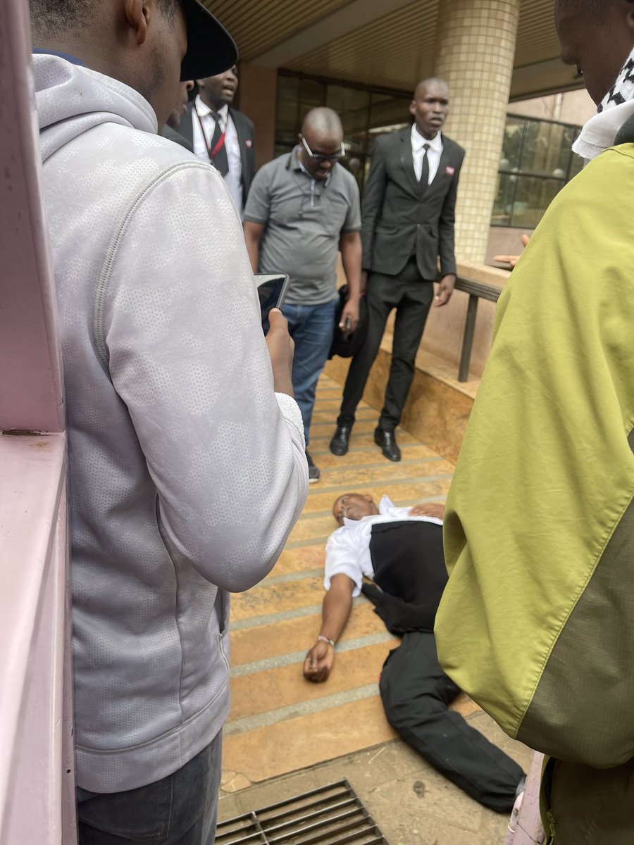 The man you are seeing lying dead is called Fred Wamale Wanjala.

He was a security personnel working with Hatari Security.

He was shot at his work station, Stima Plaza on 25th June 2025

During postmortem, the bullet that hit his abdomen was not found.

Meaning someone either