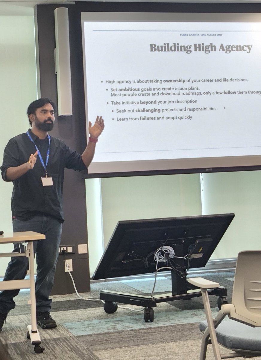 Had a great time at the event with <a href="/arpit_bhayani/">Arpit Bhayani</a>, <a href="/sunnykgupta/">Sunny R Gupta</a> and <a href="/ankushdharkar/">🎙️Ankush Dharkar ☯️</a>.
Learned so much — engineering, management, resume building, and networking.
Met some amazing people too.
Thanks to the organizers <a href="/azdevindia/">Azure Developer Community</a> <a href="/Azure/">Microsoft Azure</a> @PahwaGinni for making it happen!