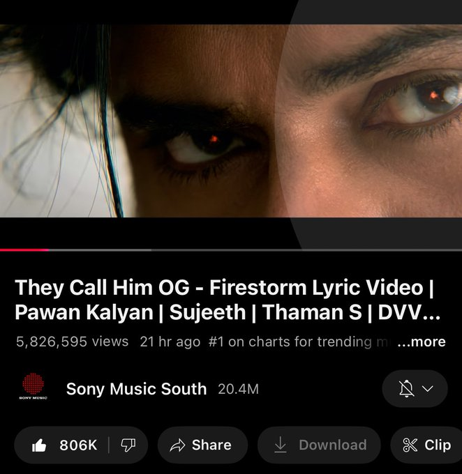 AandhiFanIkkada's tweet photo. ALL TIME RECORD Likes🔥🔥🔥🔥🔥🔥..still 2 hrs to go for final count

#TheyCallHimOG 
#FireStrong https://t.co/jkNE1nFpk9