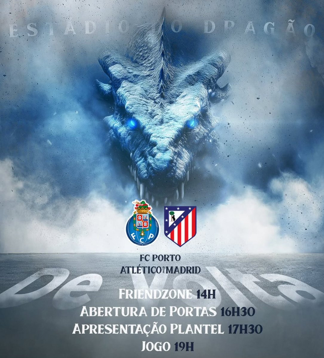 Chegou o tão esperado amanhã!! Hoje é dia de <a href="/FCPorto/">FC Porto</a> e de voltar a casa 💙🐉
