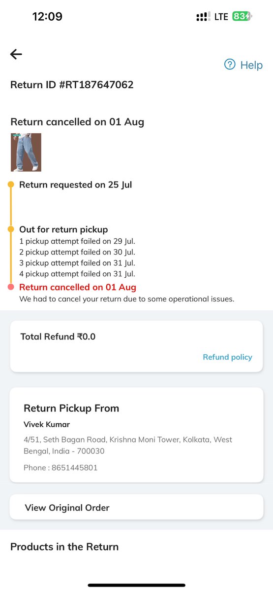 samirkrdev's tweet photo. @AjioCares @AJIOLife 
Such a shameless company, india’s worst company, This order is 3 months old i have tried to return it 17times and everytime it got failed because of 1 simple request of address change is not executed by them
Wtf is your service @AJIOLife 
#frauds #ScamAlert https://t.co/UyO2OAl8rY
