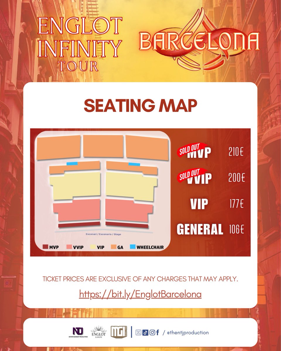 thentjprod's tweet photo. 🚨 BARCELONA UPDATE 🚨
SOLD OUT: MVP & VVIP 🎟️💨
GET YOUR #EnglotInfinity TICKETS NOW
👉 https://t.co/oFMUTcNqh4
#CharlotteAustin @itscharlotty
#EngfaWaraha @EWaraha
#EngLot #EnglotInfinityTour
#NTJProduction #ElysianEP @Elysian_EP
#อิงล็อต #ชาล็อตออสติน #อิงฟ้ามหาชน https://t.co/KT0BtEapUC