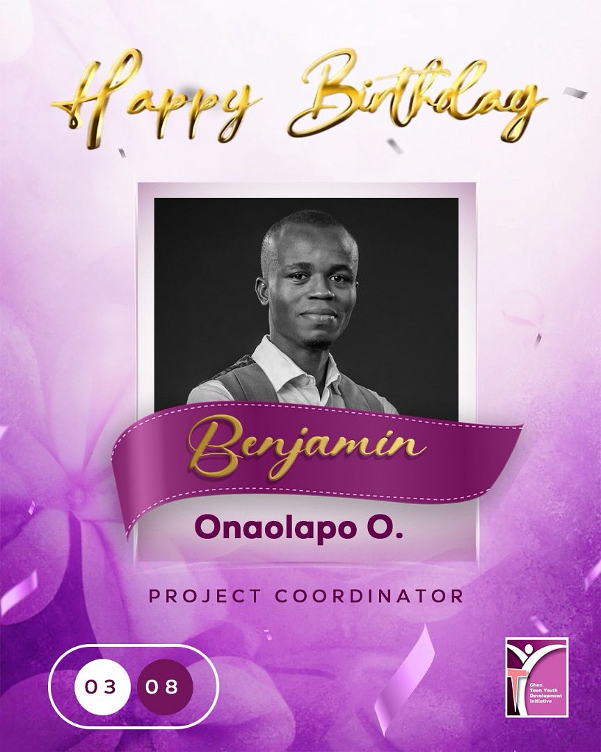 Chen_Initiative's tweet image. Happy Birthday to our Programs Coordinator @Bennie_one 
We love and celebrate you on your special day! 
God bless for all that you do!

#birthday #aug3rd #chencares #ctydi