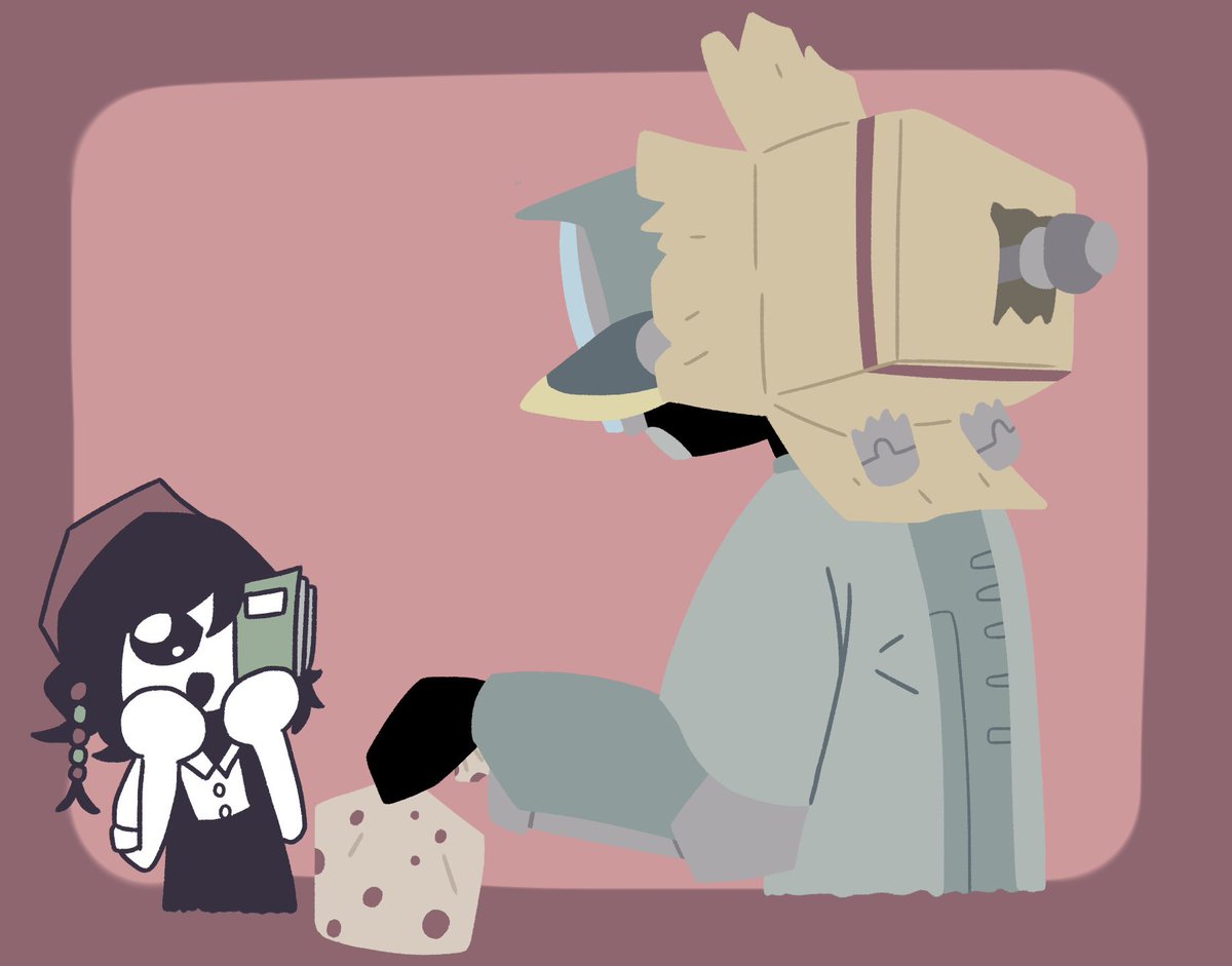 Boxs1940's tweet photo. I really like the character Canti from “FLCL,” and I thought about how his interaction with the “FPE” teachers would be when they were children. #FPEArtMonth #Canti https://t.co/Z0KZR9qYbZ