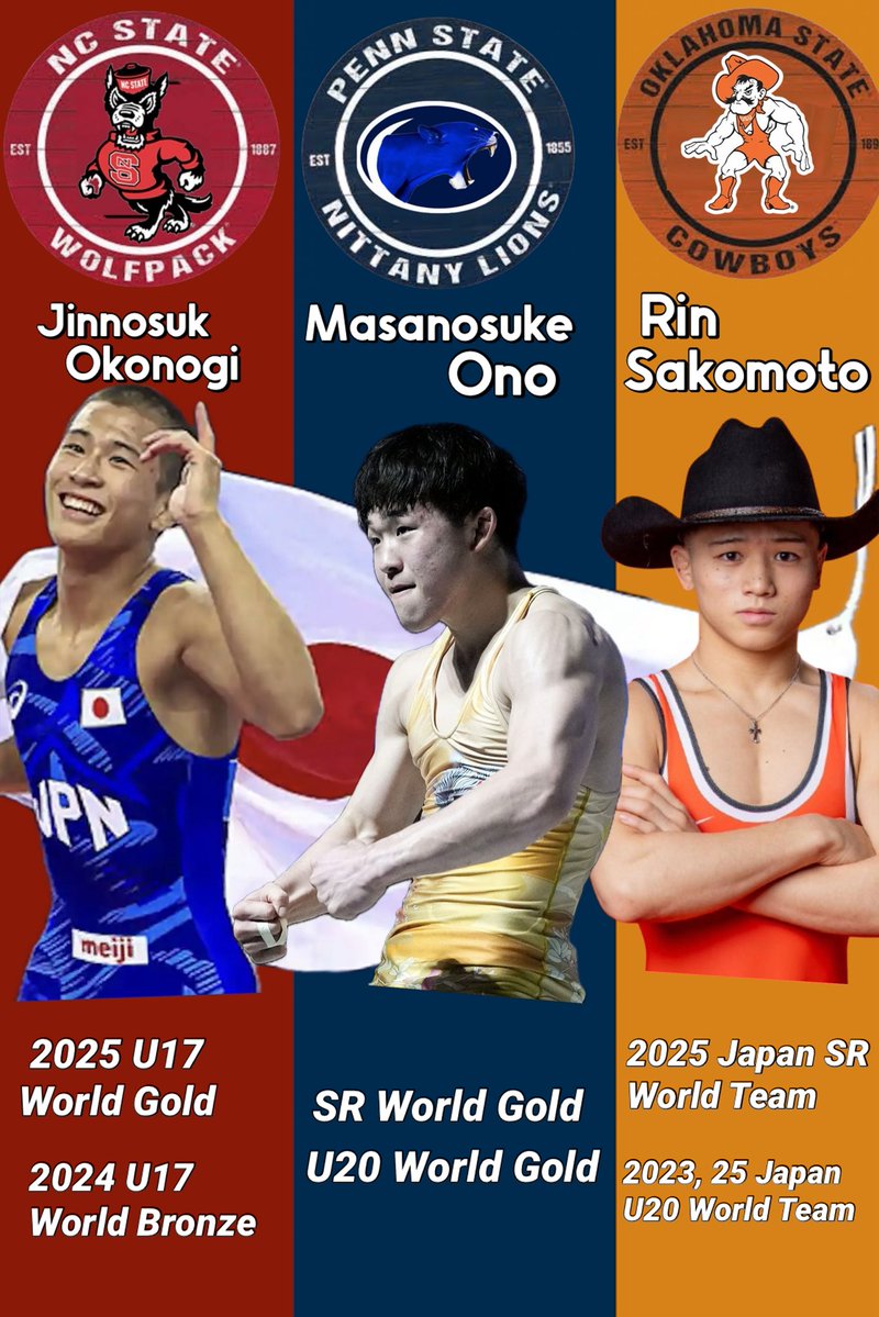 Cornell Kevin (@cornellkevinbeg) on Twitter photo As <a href="/GlobalWresOrder/">GlobalWrestOrder</a> mentioned, Today makes 3 Japanese wrestlers now testing Waters at the NCAA level.
I love it! Why not make the NCAA wrestling product even better? Bringing over top level wrestlers from other nations will only Increase the quality of wrestling. I like As <a href="/GlobalWresOrder/">GlobalWrestOrder</a> mentioned, Today makes 3 Japanese wrestlers now testing Waters at the NCAA level.
I love it! Why not make the NCAA wrestling product even better? Bringing over top level wrestlers from other nations will only Increase the quality of wrestling. I like