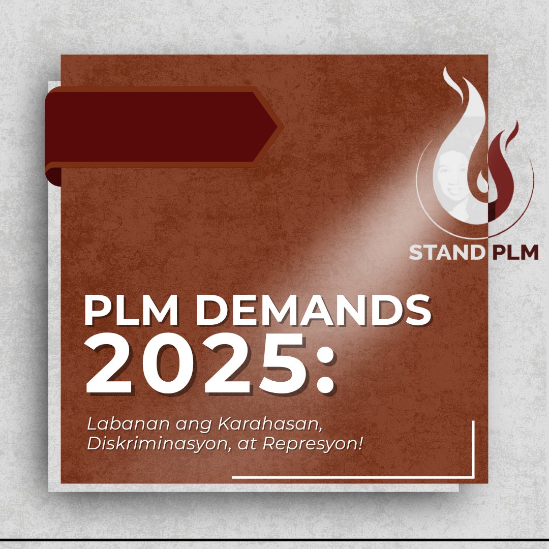 STANDPLM's tweet photo. 𝗣𝗟𝗠 𝗗𝗘𝗠𝗔𝗡𝗗𝗦 𝟮𝟬𝟮𝟱: 𝗟𝗔𝗕𝗔𝗡𝗔𝗡 𝗔𝗡𝗚 𝗞𝗔𝗥𝗔𝗛𝗔𝗦𝗔𝗡, 𝗗𝗜𝗦𝗞𝗥𝗜𝗠𝗜𝗡𝗔𝗦𝗬𝗢𝗡, 𝗔𝗧 𝗥𝗘𝗣𝗥𝗘𝗦𝗬𝗢𝗡!

Sumali sa pagkilos ngayong 𝗔𝘂𝗴𝘂𝘀𝘁 𝟰! https://t.co/VWKpjPotHh
