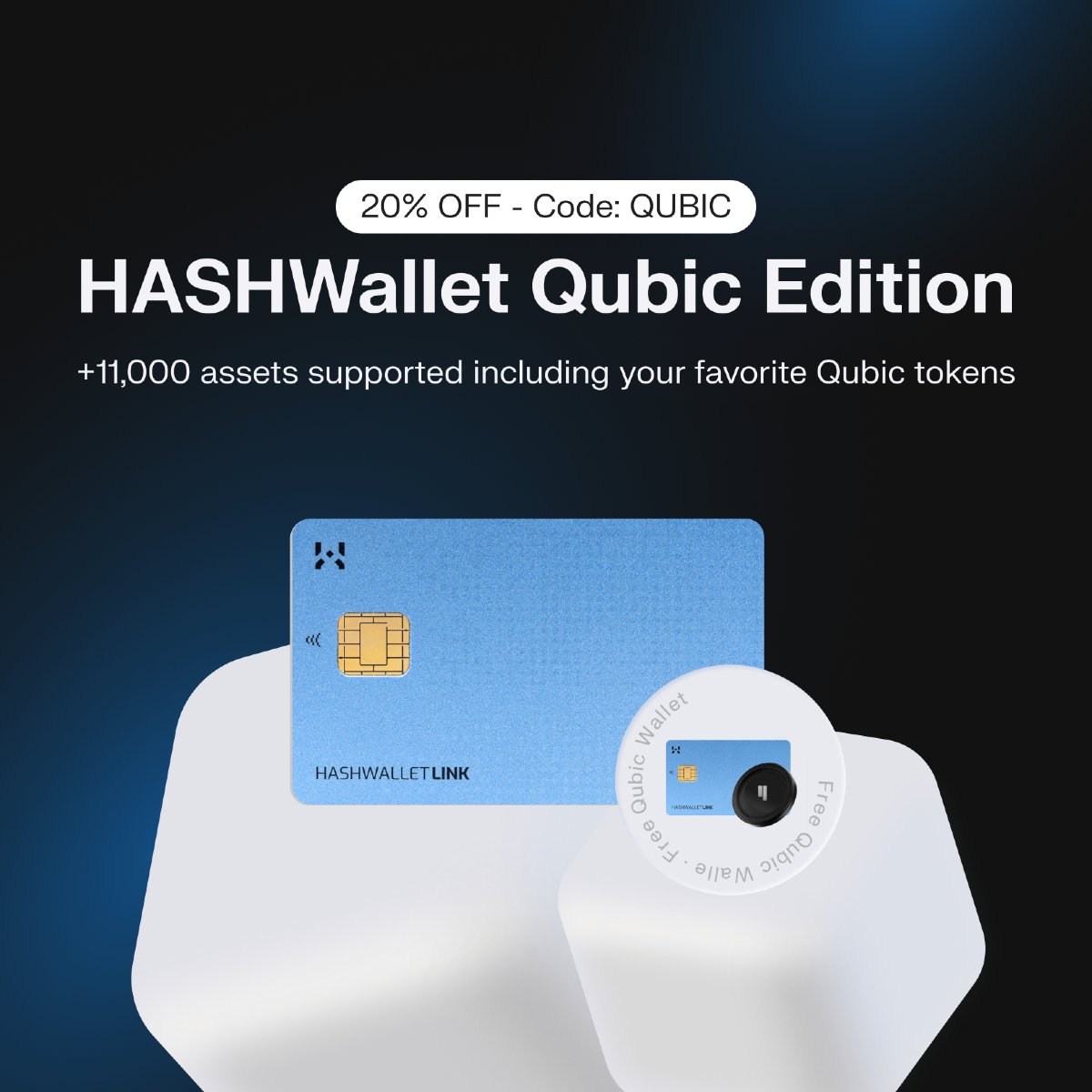 Card 1 manages over 11,000 assets and card 2 all your favorite Qubic tokens!

To celebrate the beautiful Qubic community, now 20% OFF in the HASHWallet Qubic Edition
Discount code: QUBIC
⏳Get yours before it’s too late!⏳
👉🏽gethashwallet.com/buy

✨Key Features:
🔄