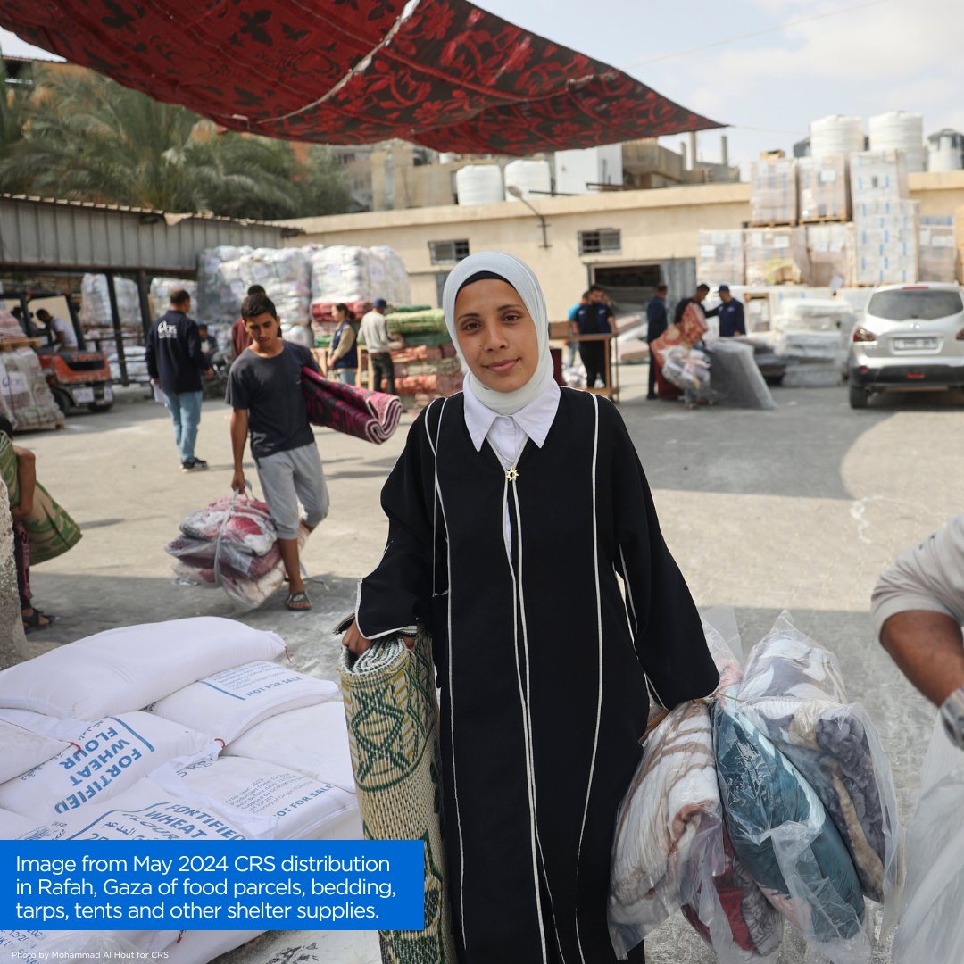 CatholicRelief's tweet photo. For decades, CRS has worked in #Gaza—working with local communities, the Church, and partners. Our supply lines are ready. We’re on the ground in both the north and south. Since October 2023, we’ve reached 1.7M+ people—and we’re ready to do more. https://t.co/VjyhMQ916r. https://t.co/LeuWY5KxhL