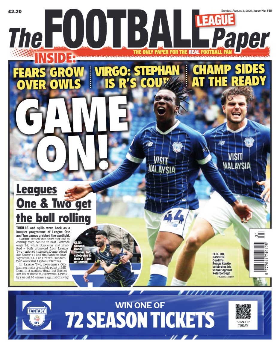 The Football League Paper is BACK!

🙌 Leagues One &amp; Two action
👀 Championship at the ready
🦉 Fears grow over Sheffield Wednesday

And MUCH more from across the football leagues...

Grab a copy or subscribe online HERE: theleaguepaper.com/subscriptions/