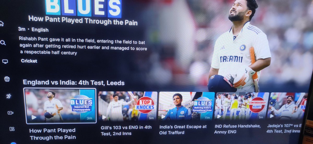 dr_pcvm's tweet photo. @JioHotstar your OTT channel still wrongly lists the #INDvsENG 4th Test match as having been played in 'Leeds' rather than 'Manchester'. A very fundamental error indeed... The first Test was played at Leeds. https://t.co/BpQrxSqcWo