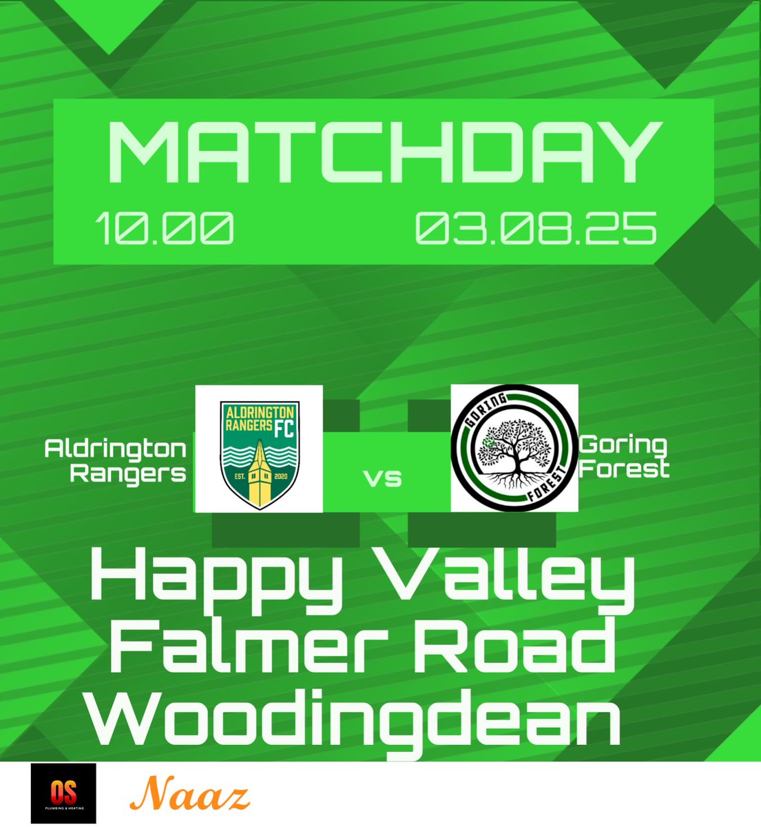 QUARTER-FINAL MATCHDAY 🔰💚💛

🆚 Goring Forest
⏰ 10am KO
📍 Happy Valley, Falmer Road, BN2 6LA
🏆 SSFL Aford Awards Invitational  Cup