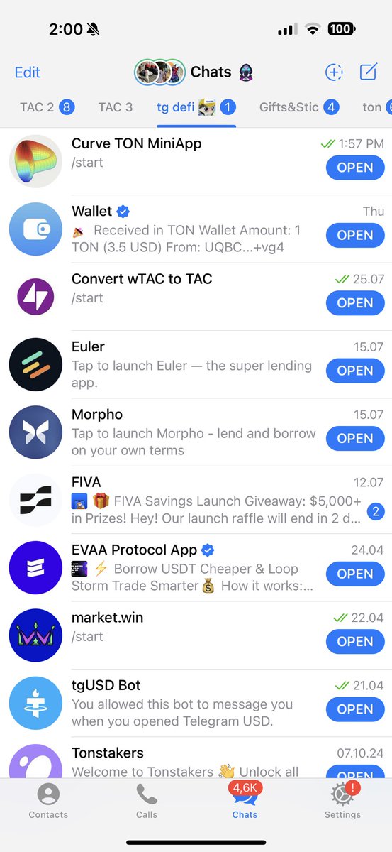 if you still don’t have this folder with defi apps in your telegram, you’re not using it 100%
