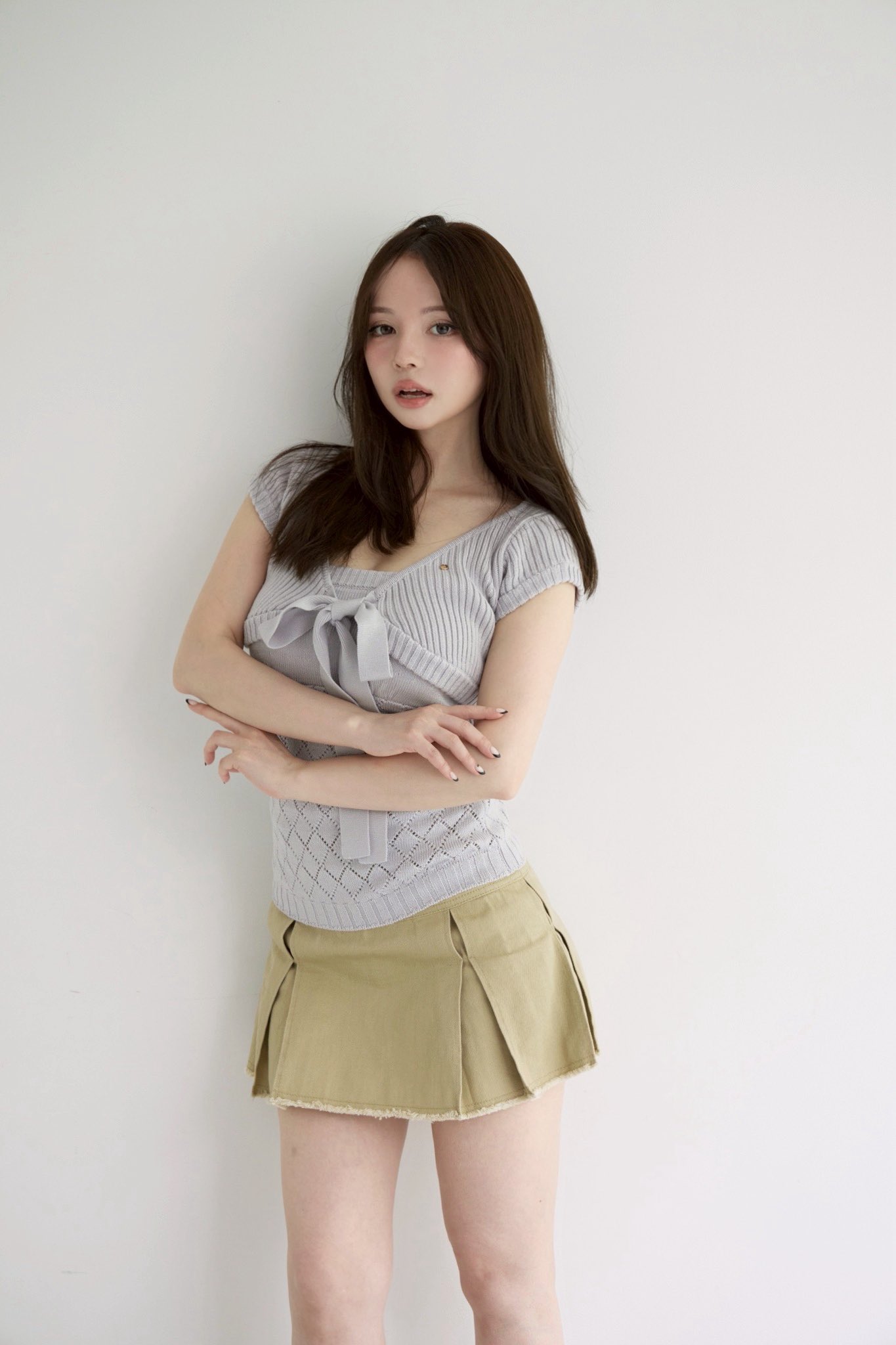 スカート Mary logo cotton skirt Beige andmary on X: 