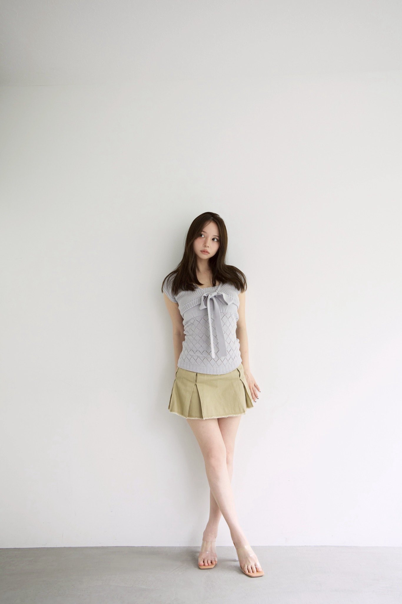 スカート Mary logo cotton skirt Beige andmary on X: 