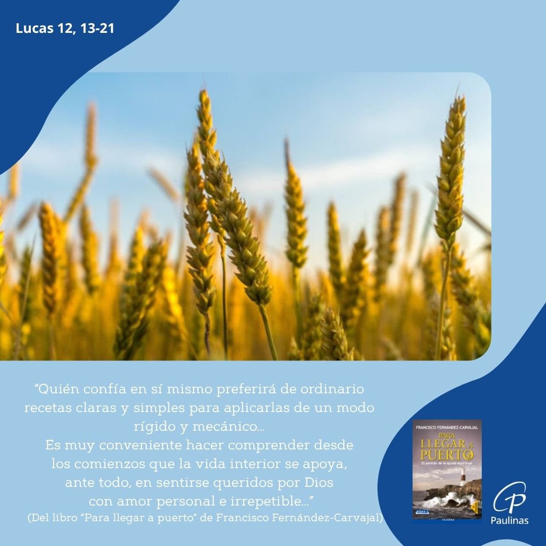 Un evangelio, un libro: Lc 12, 13-21.

📘 “Para llegar a puerto” de Francisco Fernández-Carvajal.