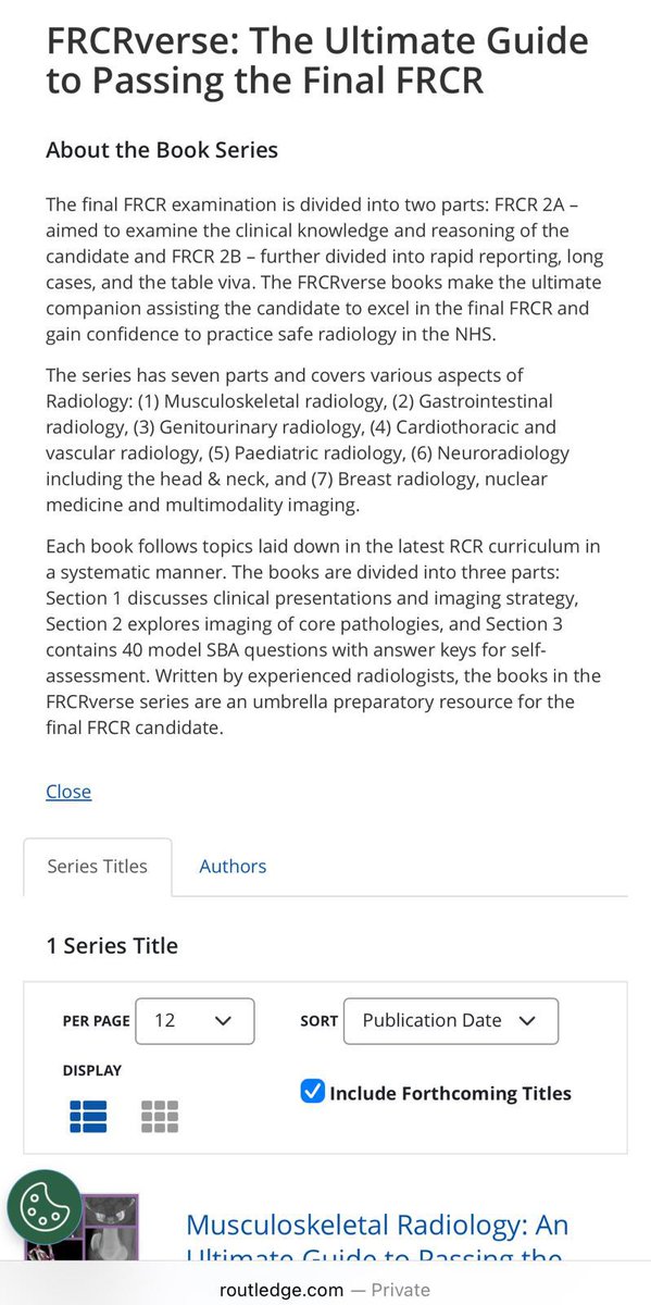 Professor Harun Gupta (@mskradiologyuk) on Twitter photo routledge.com/Musculoskeletaβ¦
FRCRverse coming soon - series of 6 books ! First of its kind !
<a href="/SidThakerMSK/">Siddharth Thaker (Thee/Thou/Thine)</a> <a href="/PrimeFellowship/">PrimeRad Academy</a> <a href="/RCRadiologists/">The Royal College of Radiologists</a> <a href="/Dr_PriyaSuresh/">Priya Suresh</a> <a href="/AcademyRad/">Leeds Radiology Academy</a> <a href="/MSKSocietyIndia/">MSS India</a> <a href="/samrad77/">Sameer Raniga</a> <a href="/BoneVancouver/">Vancouver Bone Squad</a> <a href="/DrDavidMcKean/">David McKean</a> <a href="/leedsmskradiol1/">leedsmskradiology</a> <a href="/veronica_giotas/">Veronica Giotas (Attard)</a> <a href="/mskteachingroom/">MSK Teaching Room</a> routledge.com/Musculoskeletaβ¦
FRCRverse coming soon - series of 6 books ! First of its kind !
<a href="/SidThakerMSK/">Siddharth Thaker (Thee/Thou/Thine)</a> <a href="/PrimeFellowship/">PrimeRad Academy</a> <a href="/RCRadiologists/">The Royal College of Radiologists</a> <a href="/Dr_PriyaSuresh/">Priya Suresh</a> <a href="/AcademyRad/">Leeds Radiology Academy</a> <a href="/MSKSocietyIndia/">MSS India</a> <a href="/samrad77/">Sameer Raniga</a> <a href="/BoneVancouver/">Vancouver Bone Squad</a> <a href="/DrDavidMcKean/">David McKean</a> <a href="/leedsmskradiol1/">leedsmskradiology</a> <a href="/veronica_giotas/">Veronica Giotas (Attard)</a> <a href="/mskteachingroom/">MSK Teaching Room</a>