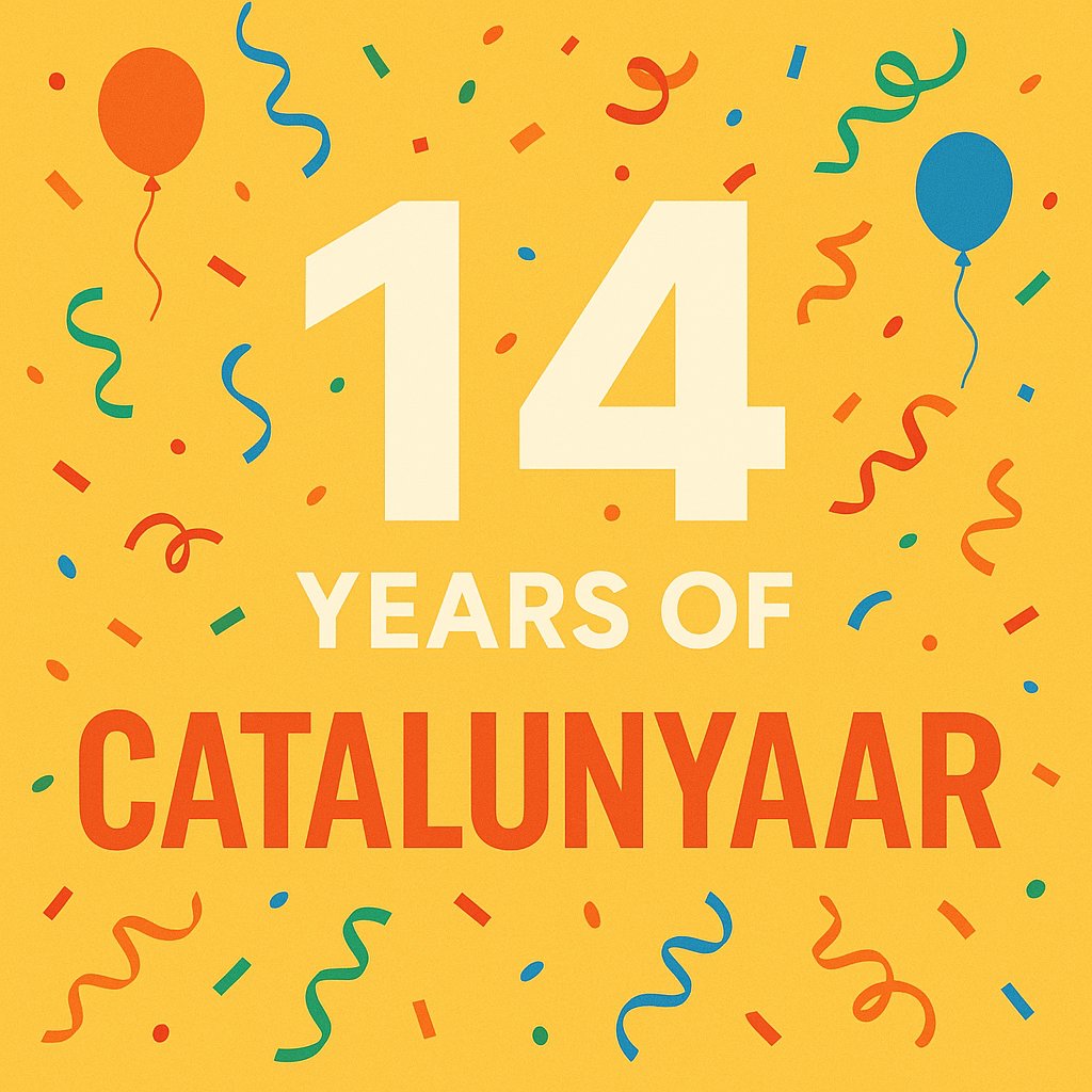 Catalunyaaar's tweet photo. 🎉 Catalunyaar turns 14!
From 2 people to 1500+ strong.
200+ events, countless memories.
Thank you for being part of this beautiful journey!
Here’s to many more years together! ❤️
#Catalunyaar #Community #IndianInSpain https://t.co/NcSK2P7L1Q