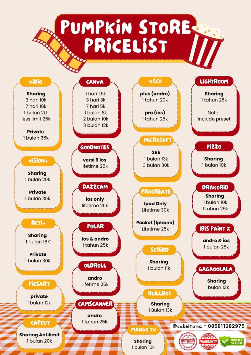 yuk gaskeunn jajan ♡ 

fast proses dan ready all aplikasi  🥳✨😍

✅ fast fixing mostly 1-2d
✅ trusted since 2021
✅ bergaransi

📲 order ke WA di bio

ppatk netflix viu iqiyi goodnotes vidio amazon prime wetv canva loklok hbo bstation youku disney capcut vsco #zonauang 456