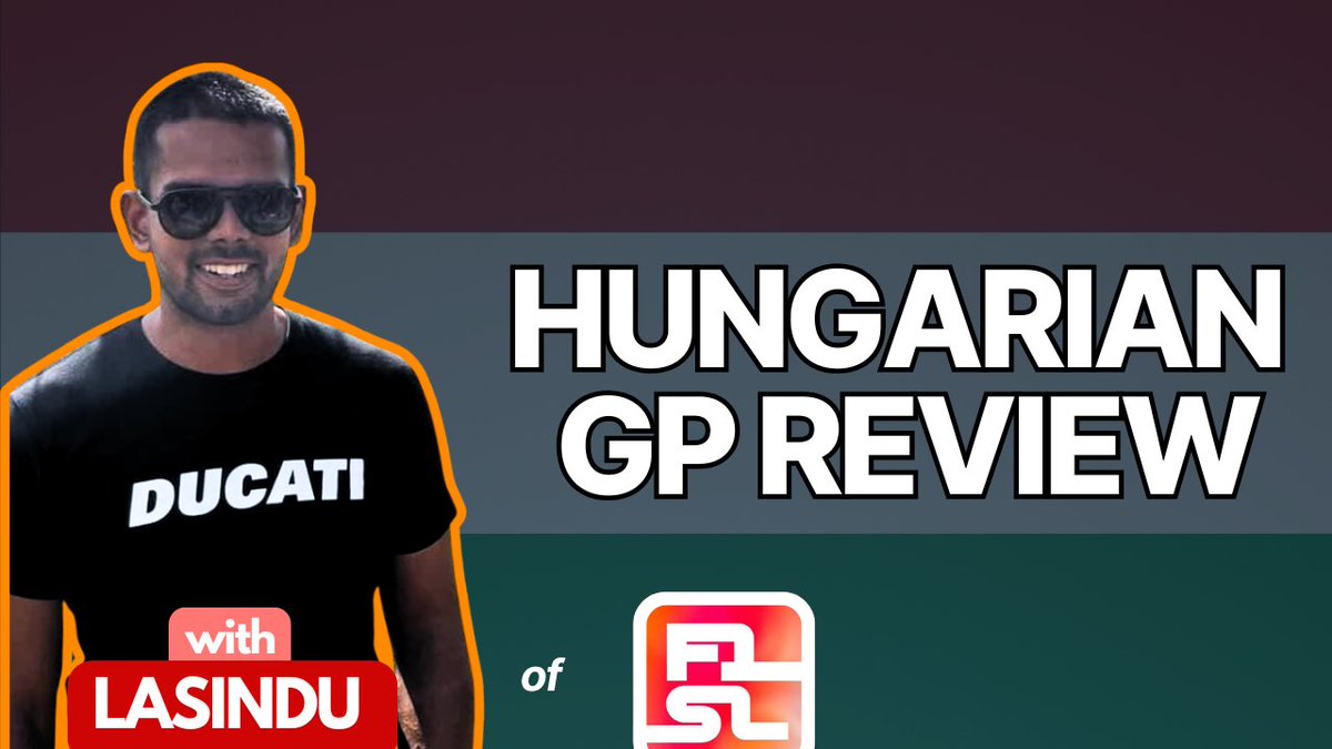GrandStandPod's tweet photo. Reacting.
Hungarian F1 Grand Prix.
With Lasindu Gamage of F1 Sri Lanka! 🏎️

Live on YouTube! Be sure to tune in at around 8:30 PM Sri Lankan time. 

You can subscribe early here - https://t.co/C8iOBF6L3D https://t.co/4e255LnytW