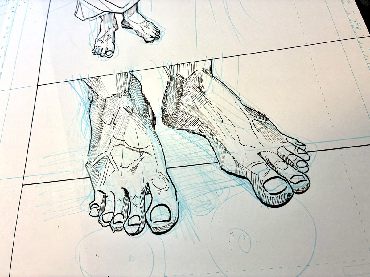 疲れてくると、ただ写実的に描けばいいってコマがオアシスになる🌱