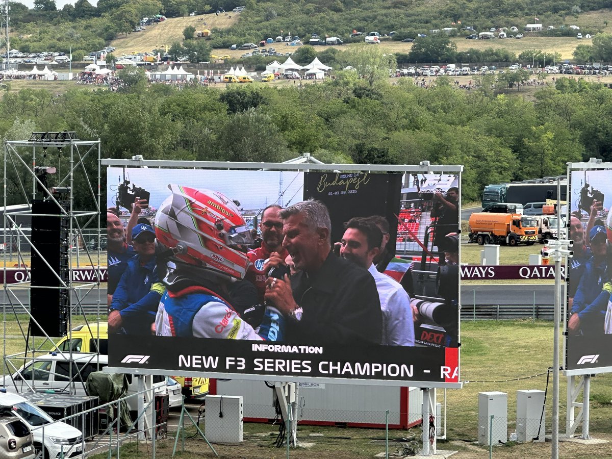 LauraHough27's tweet photo. Well done, Rafael Camara, Formula 3 Champion! Lovely to be here in Hungary and see the win🏆 https://t.co/KggPfr5SyJ