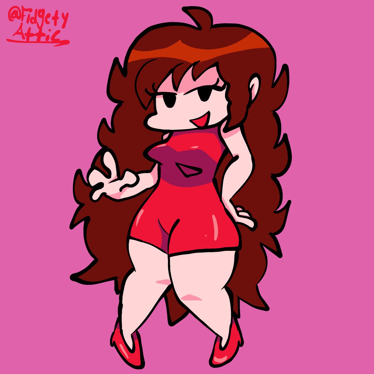 Girlfriend art I did today hope yall like it #fnf #fnfgf #fnfgirlfriend #fanart #fridaynightfunkin