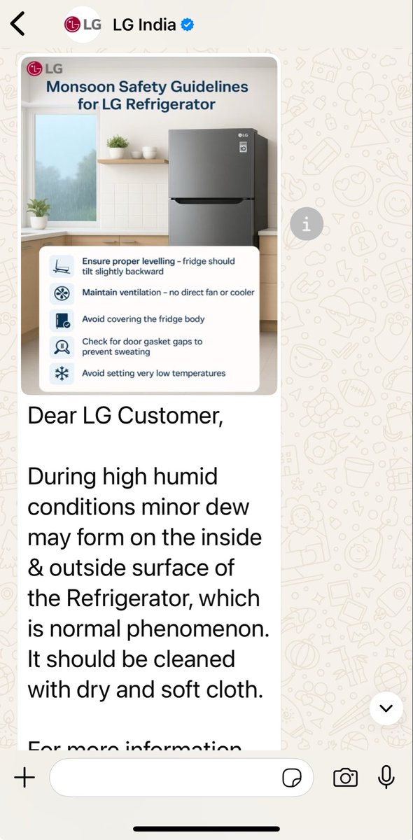 I wish all brands shared such simple insights and contextual tips.. Thanks <a href="/LGIndia/">LG India</a>