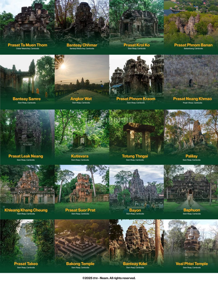 vis_byvis's tweet photo. Explore Cambodia’s Ancient Wonders and Living Culture 🇰🇭

Cambodia is a land where history and culture come alive. Standing before Angkor Wat at sunrise, I felt the power of a civilization that once ruled much of Southeast Asia. The Khmer Empire left behind incredible temples like Angkor Wat, Bayon, and Ta Prohm, each one a masterpiece of faith, art, and ancient engineering.

But the magic of Cambodia isn’t just in the past. It’s in the warm smiles of locals, the flavors of traditional food, and the rhythm of daily life. Visiting Cambodia is more than travel. It’s an unforgettable journey into the soul of a nation.

by នាម - Neam

KHMER ONE HEART
#KhmerOneVoice