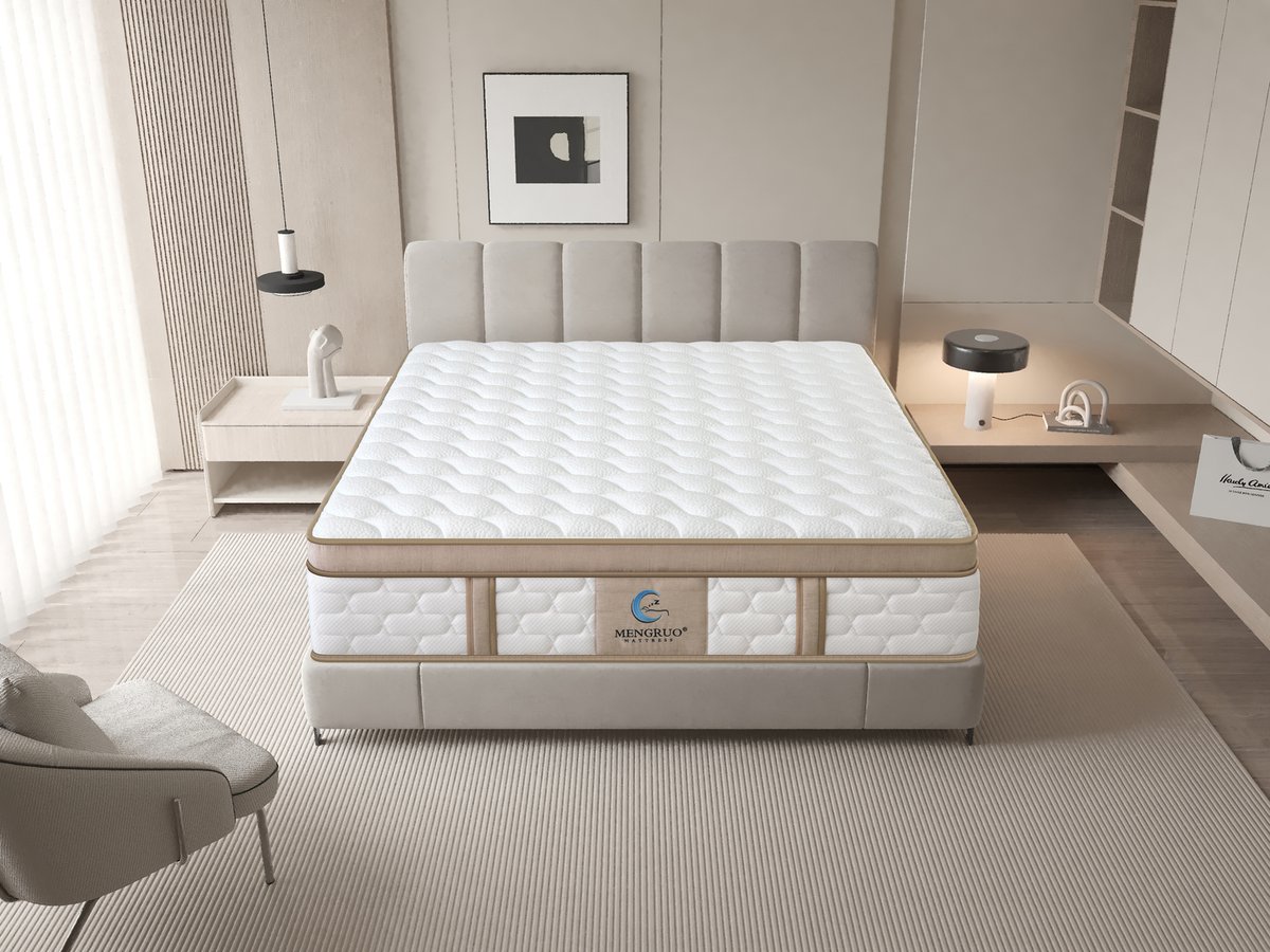 MengrouMattress's tweet image. Transform your sleep experience with MENGRUO mattresses. Enjoy unparalleled comfort and support every night for a rejuvenating rest. Sleep better, live better! 🌙🛏️ #springmattress #mattress #hotelmattress #memoryfoamspringmattress  #SleepRevolution #MENGRUO #Comfort
