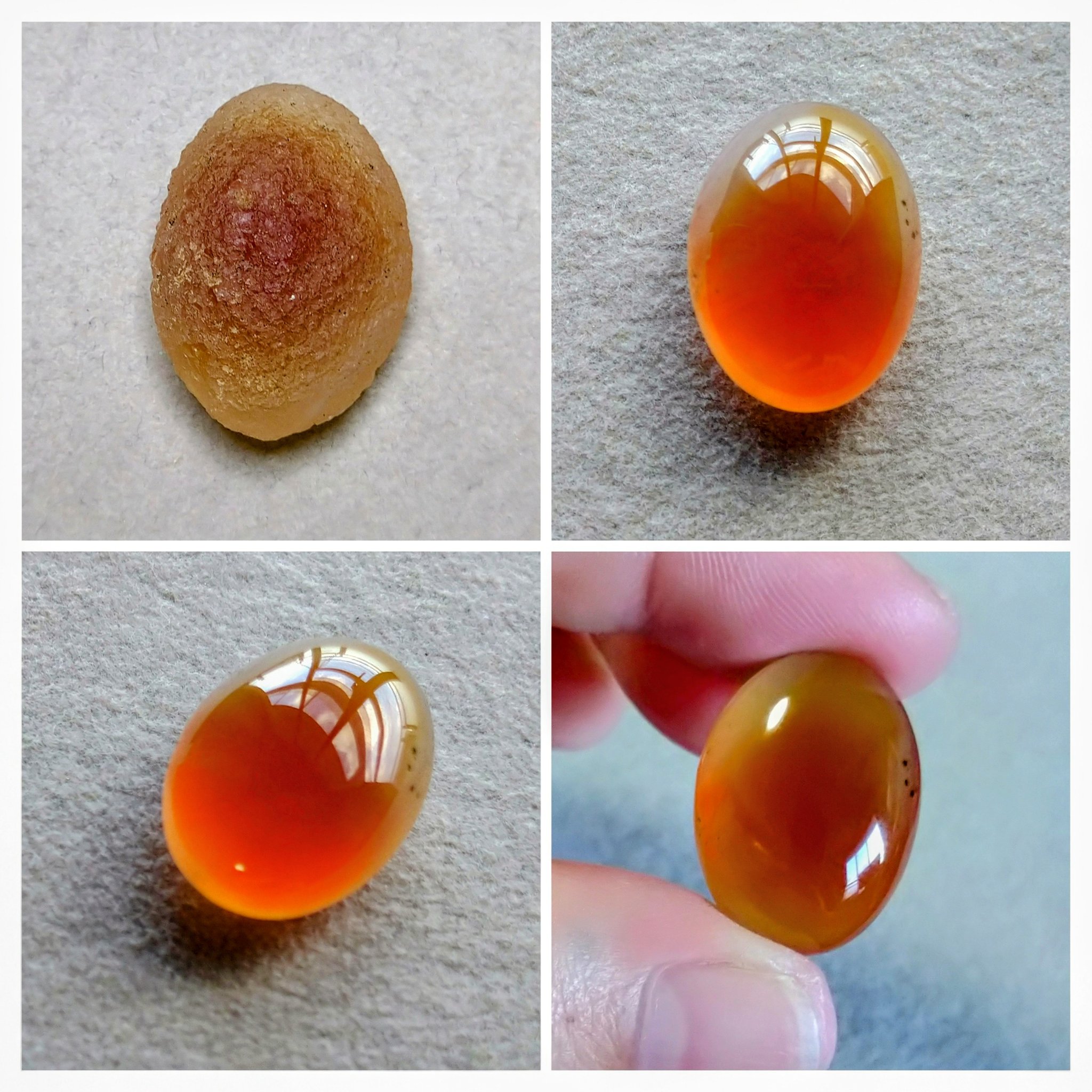 ハンドメイド　　ルース瑪瑙 ハンドメイド ルース瑪瑙 ピクチャーアゲート 18.52ct 30.01mm