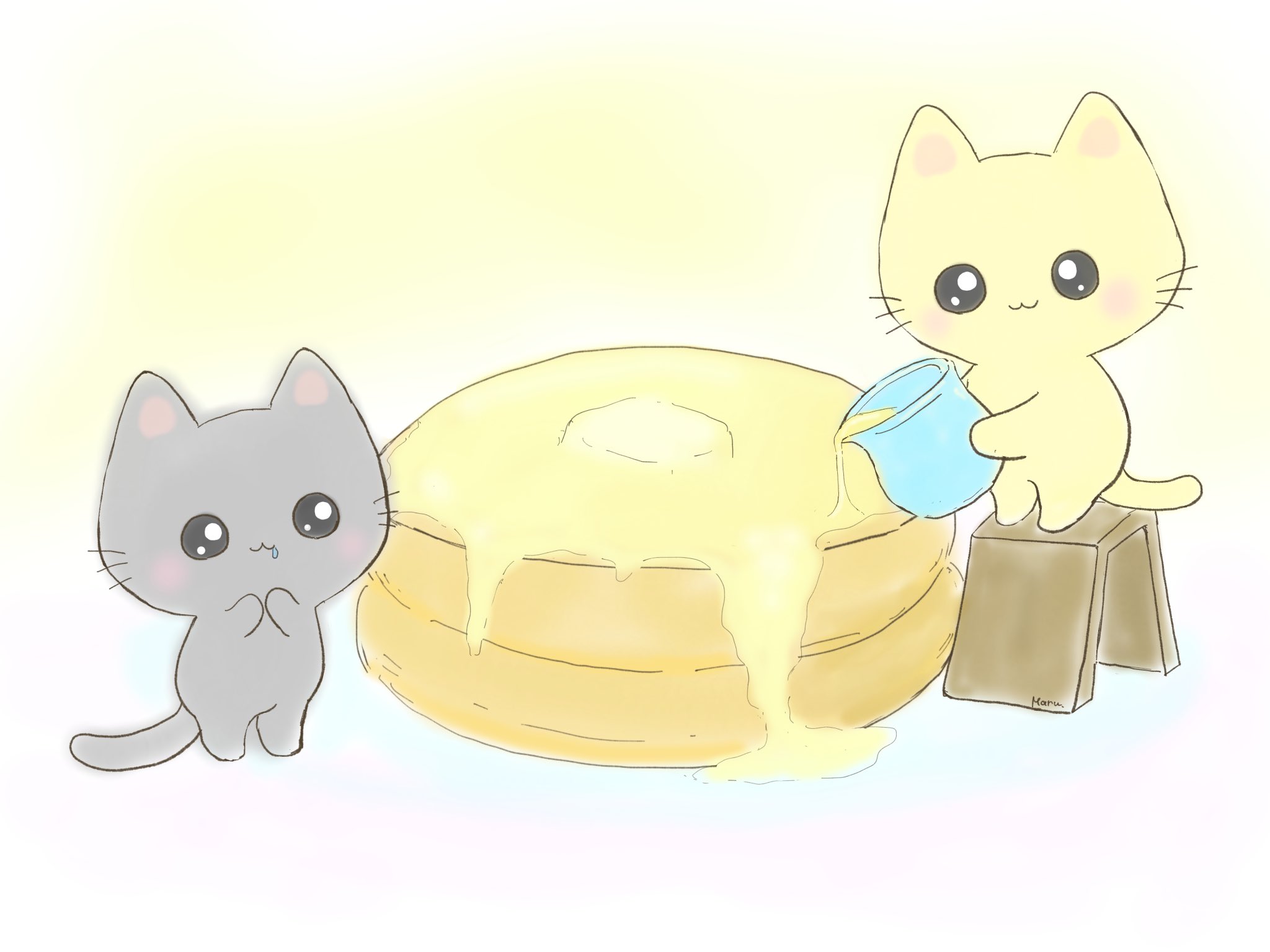 ねこまる 土管とねこ。Pipe and cats. | 私信 まるです。