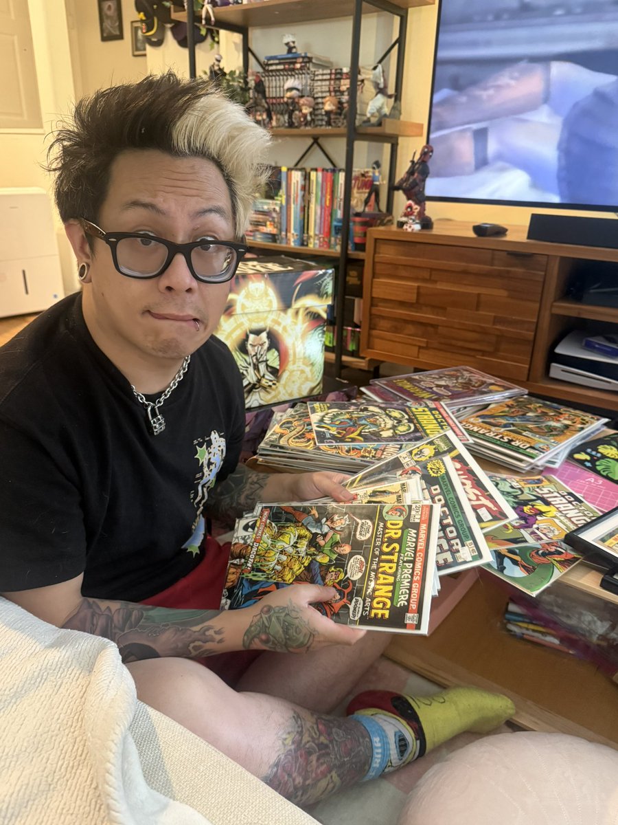 You’ve gotta love date nights filing and cataloging your shared comic collection to old horror game reviews 🤣