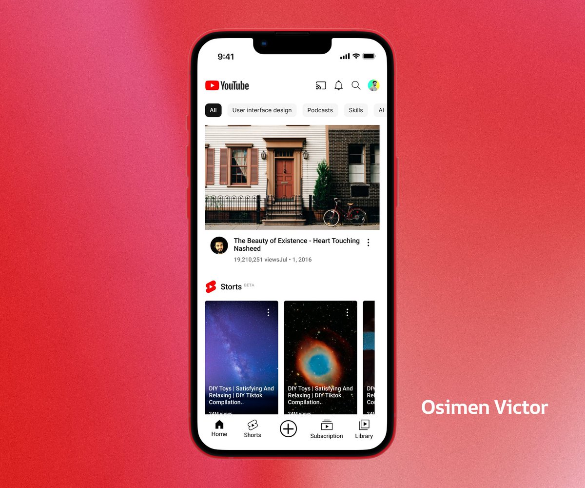 osimen1_victor's tweet image. Day 2 – YouTube Player Redesign 🎥📱
Redesigned the YouTube mobile player for better one-hand usability.
Focused on intuitive controls and cleaner visuals.
Small changes, smoother experience.
#30DayDesignChallenge #UXDesign #UIDesign #YouTubeRedesign #Day2 #MobileUI