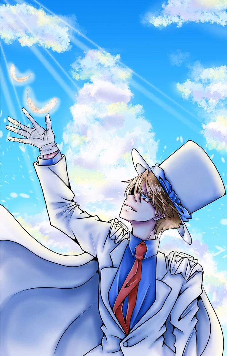 drrrww_c's tweet photo. 青空に包まれて
青空 × 怪盗キッド
 #怪盗キッド https://t.co/VN1WUKqZpt