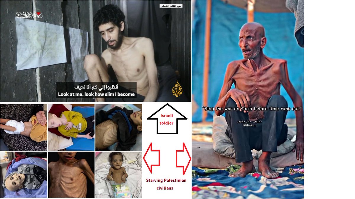 The most disgusting thing is when the Zionists are surprised by the health conditions of their captured soldiers in Gaza, as they consider the state of hunger they are living in is contrary to all international laws regarding the treatment of prisoners !!

 But at the same time,