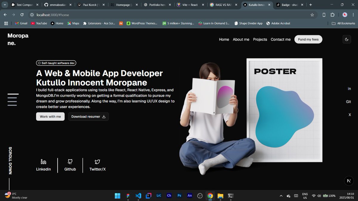 IKcracker_dev's tweet image. Working on my new portfolio 
#uiux #portfolio #seftwareengineering #developer